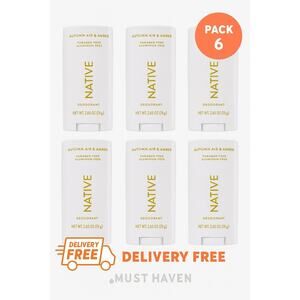 Pack 6 - Native Autumn Air & Amber Limited Edition Deodorant - 2.65 oz